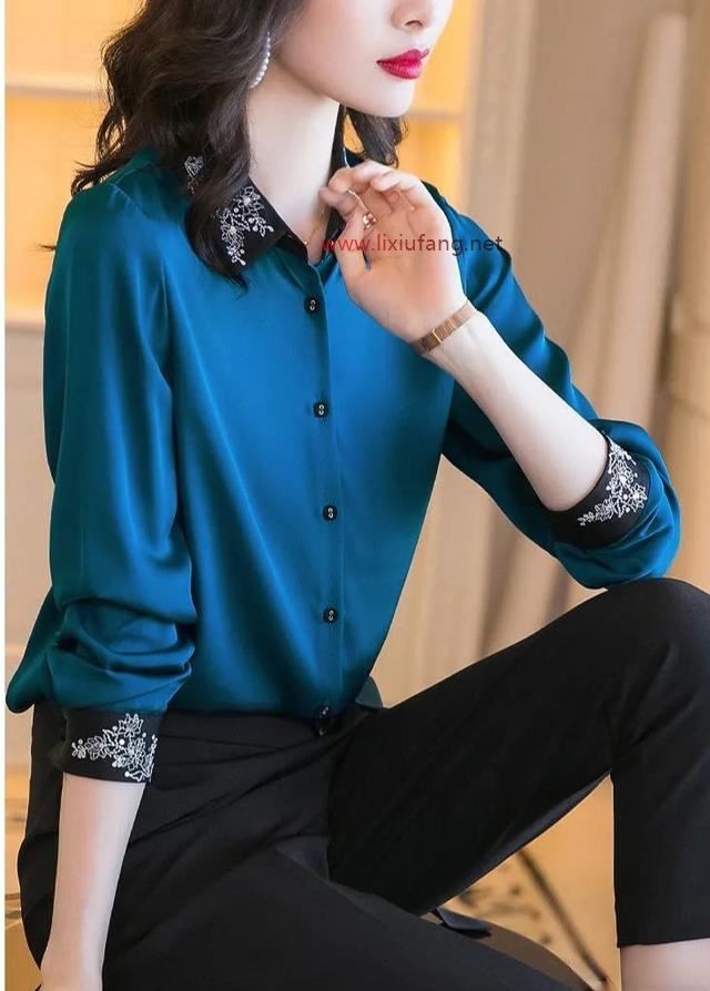 刺繡襯衫顯優(yōu)雅年輕身材，氣質(zhì)迷人